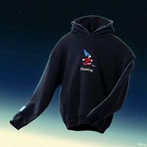 Fantasia x Pleasing L’Apprenti Sorcier Patch Hoodie Sorcerer Mickey Black Large